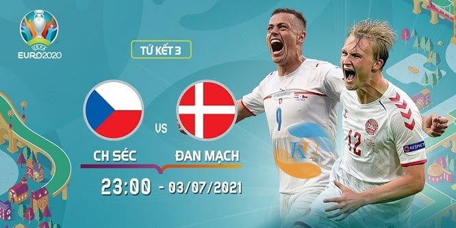 Cộng hòa Séc vs Đan Mạch EURO 2020