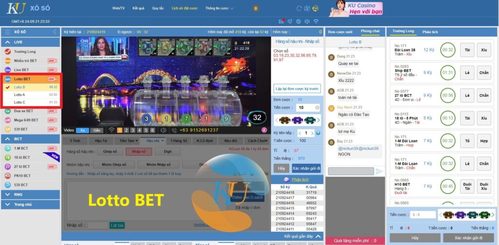 Cược xổ số trên Kubet - Mở thưởng Lotto Bet
