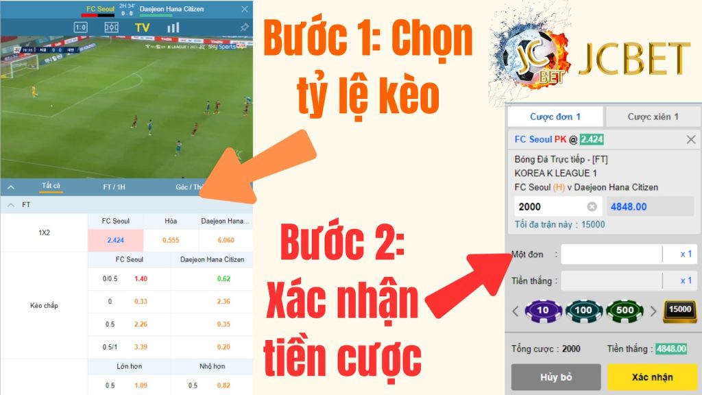 Cách đặt kèo bóng đá